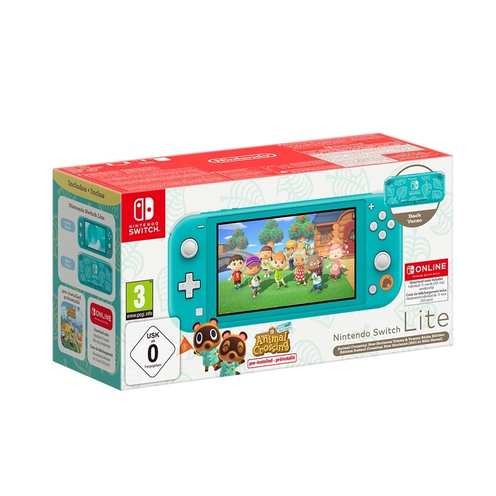 Nintendo Switch Lite Animal Crossing: New Horizons Timmy & Tommy Aloha Edition + 12 months Nintendo Switch Online - flash vidéo