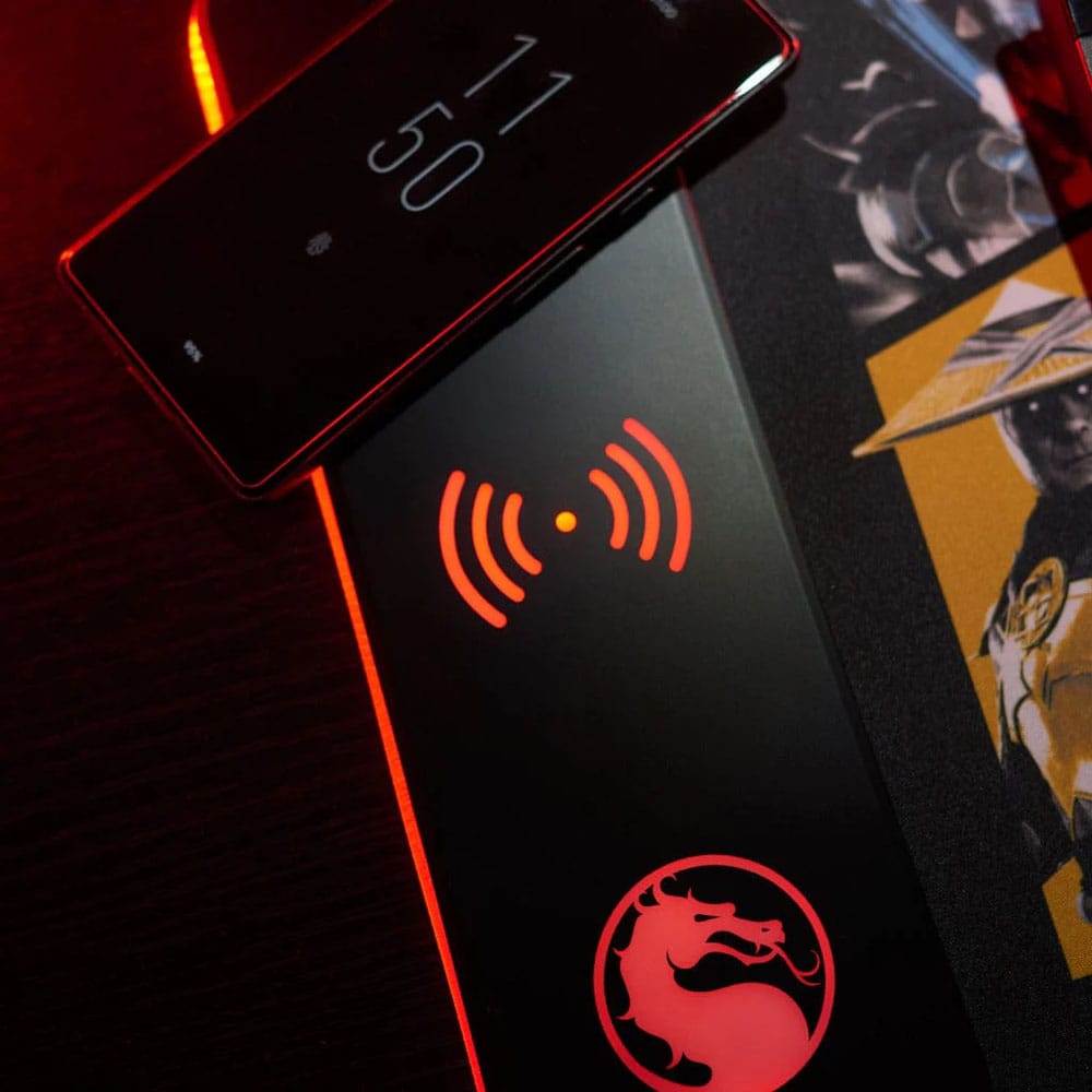Numskull - Mortal Kombat - Tapis de souris de jeu XXL et chargeur sans fil
