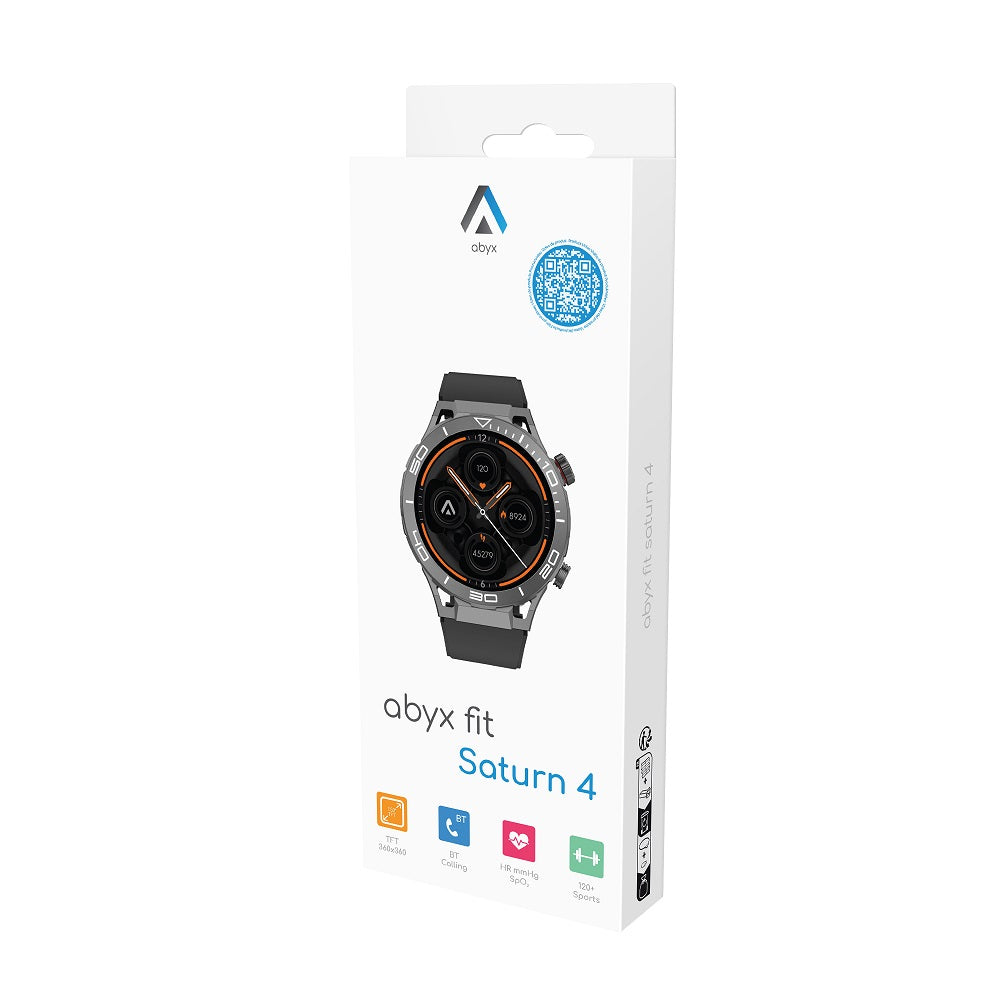 Abyx Fit - Saturn 4 - Montre connectée - Gris spatial - flash vidéo