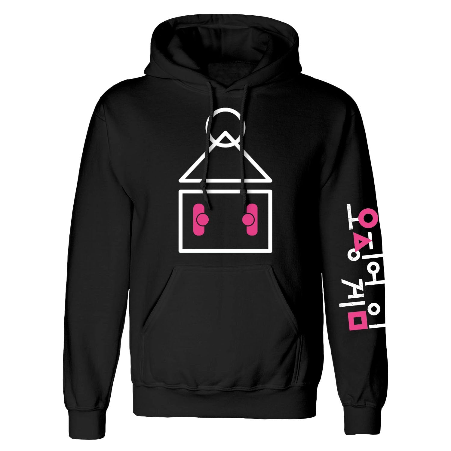 Squid Game - Sweat-shirt à capuche unisexe Noir Symbole et Logo - L - flash vidéo