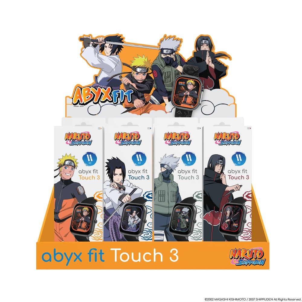 Abyx Fit - Touch 3 - Montre connectée Naruto Shippuden Display (12 units) - flash vidéo